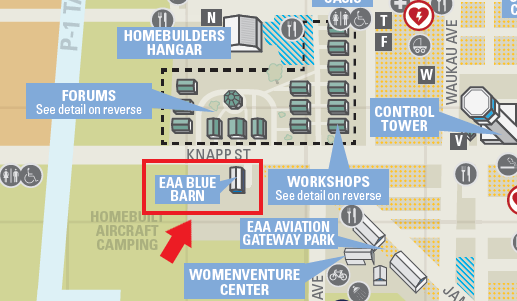 EAA blue barn